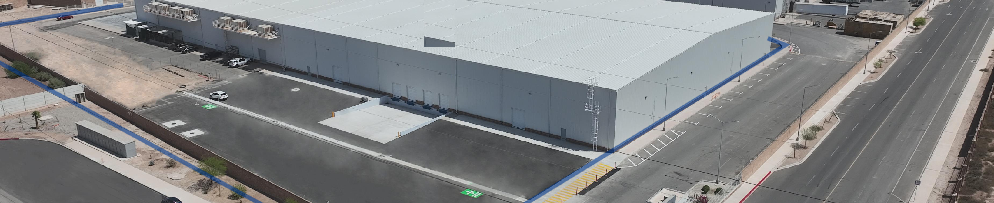 Existing completed industrial shell for Phase 1
