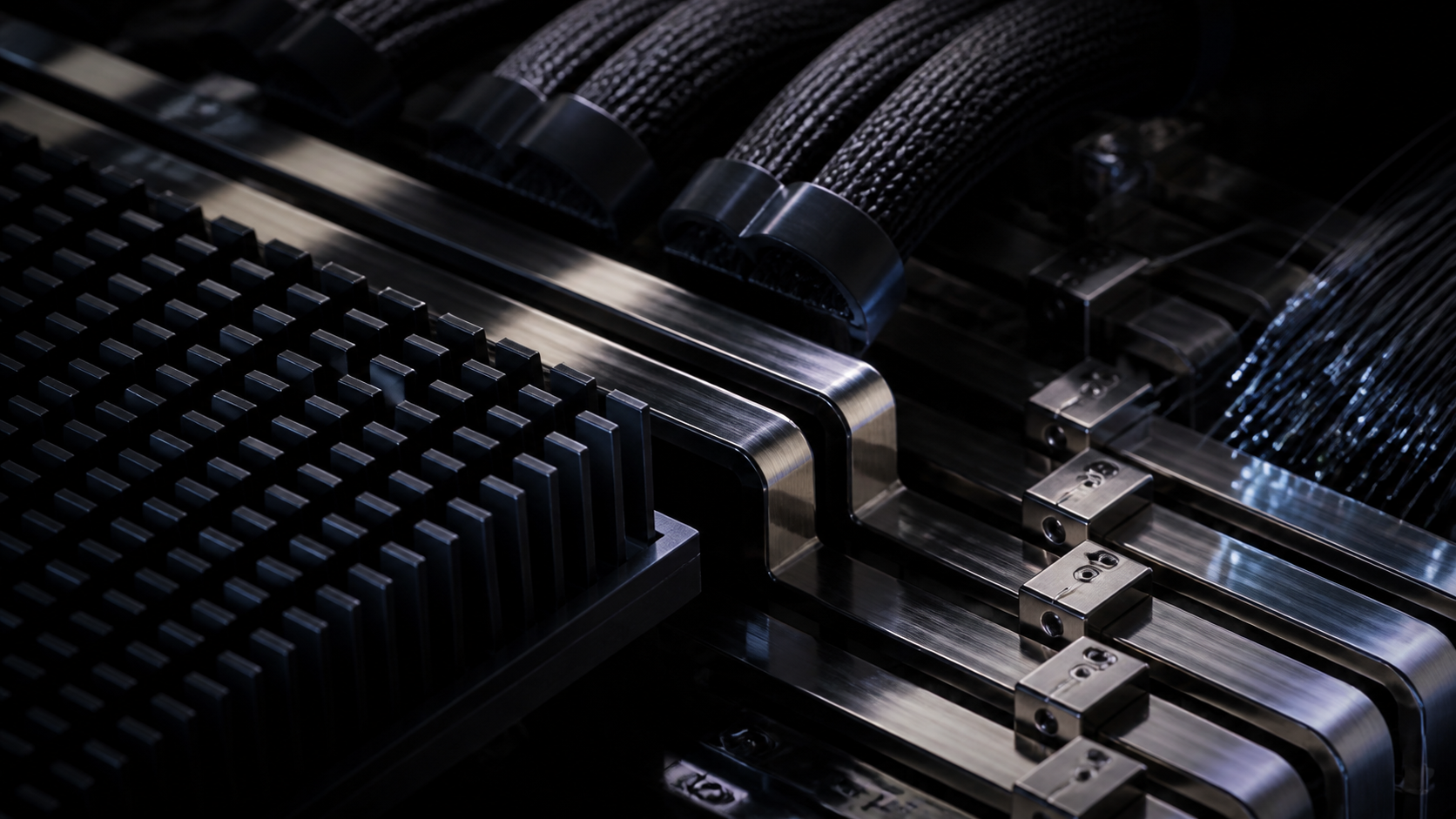 Conceptual editorial image of compute and power components